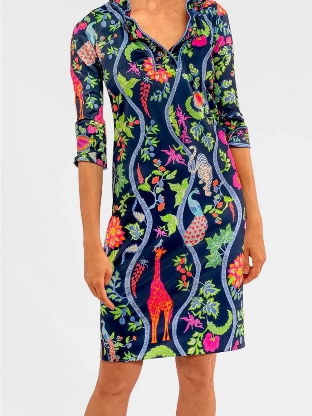 Gretchen Scott Animal colorful jungle dress - Picture 1 of 2